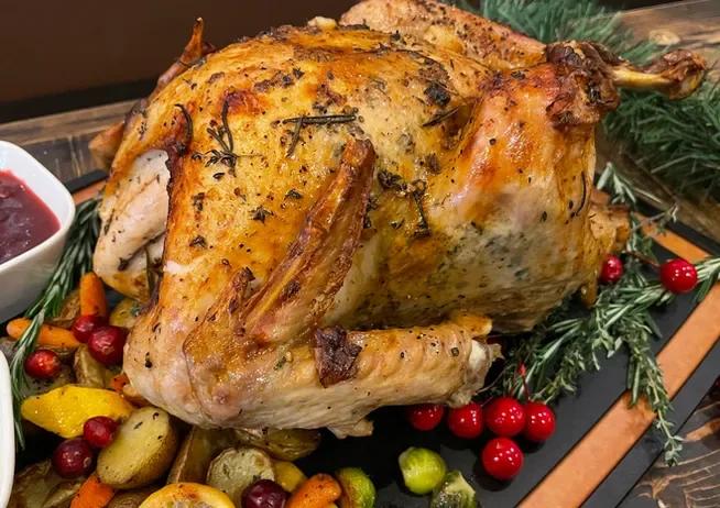 Roasted turkey offered by The Royals