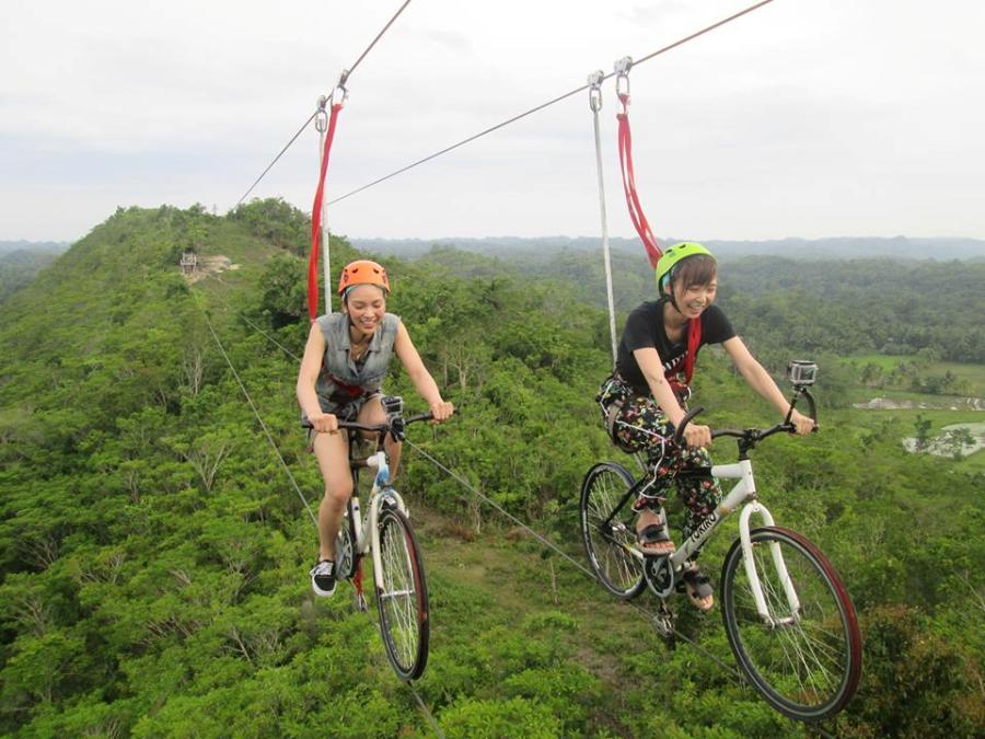 Yes, bike zipline is a legit activity in Bohol 