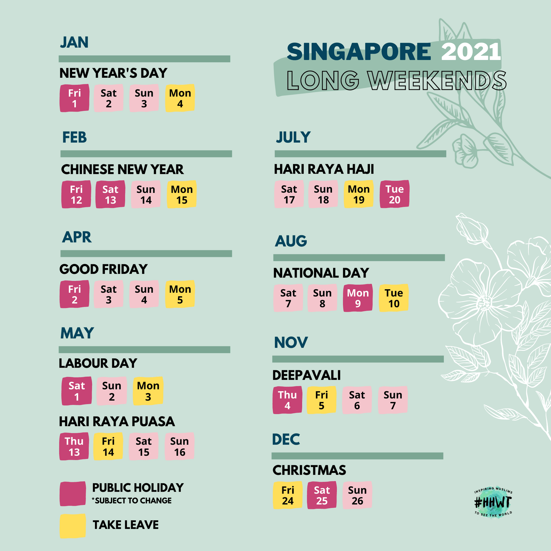 long weekend 2021 singapore