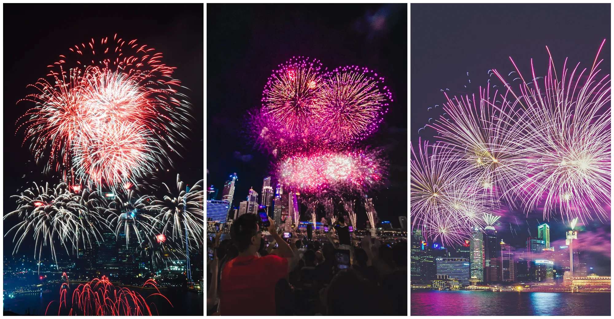 Fireworks around Singapore
